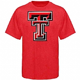 Texas Tech Red Raiders Big Logo Overtime Tri-Blend WEM T-Shirt - Scarlet,baseball caps,new era cap wholesale,wholesale hats